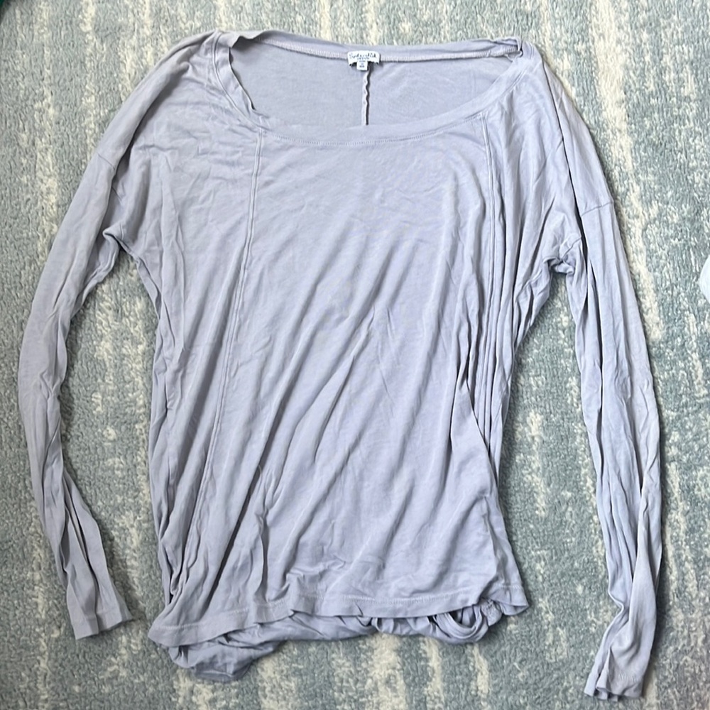 Splendid twist back, gray long sleeve in Medium